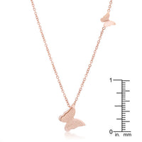 Beatrice Rose Gold Delicate Butterfly Necklace