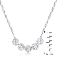 5 Ct Dazzling Rhodium Necklace with Cubic Zirconia