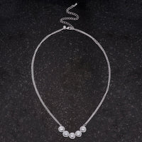 5 Ct Dazzling Rhodium Necklace with Cubic Zirconia