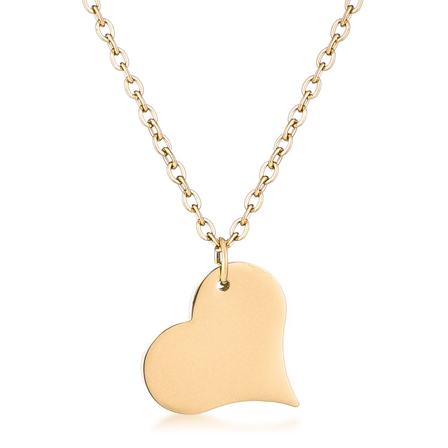 18k Gold-Plated Heart Pendant