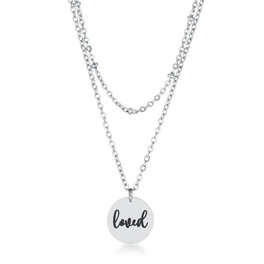 Delicate Stainless Steel Loved Necklace