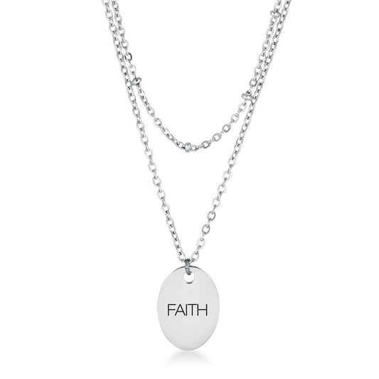 Faith Double Chain Necklace