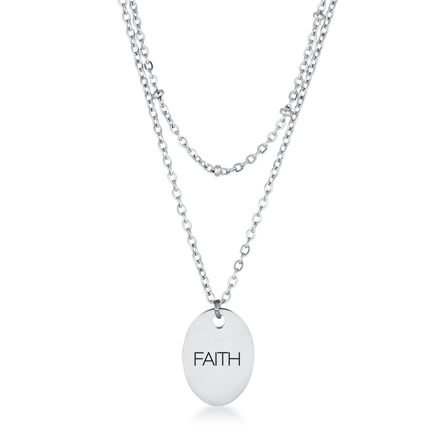 Faith Double Chain Necklace