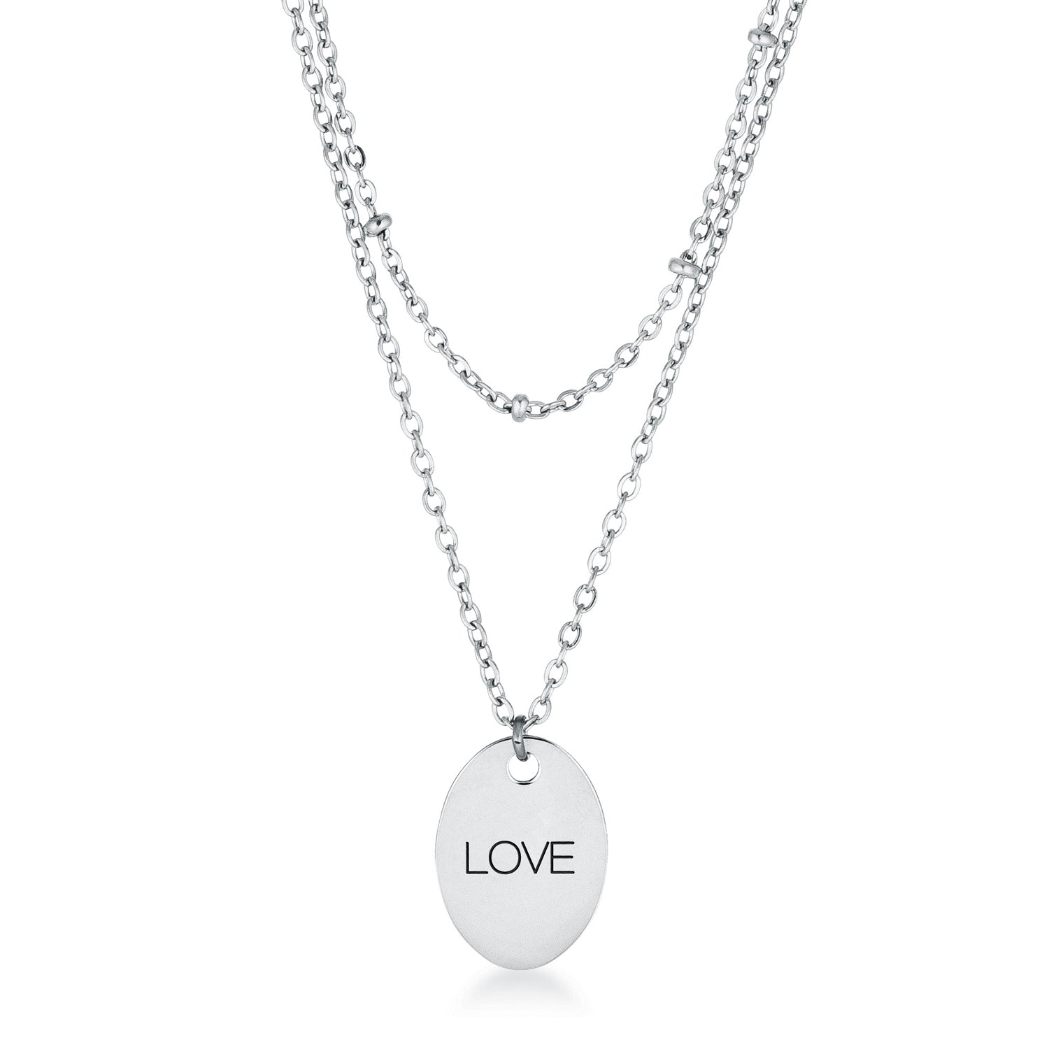 Double Chain LOVE Necklace