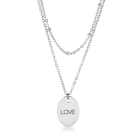 Double Chain LOVE Necklace