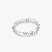 Sterling Silver Adjustable Irregular Beads Ring