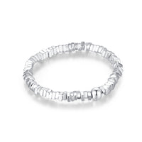 Sterling Silver Adjustable Irregular Beads Ring