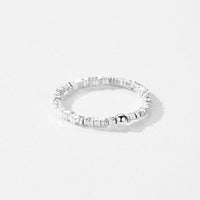 Sterling Silver Adjustable Irregular Beads Ring