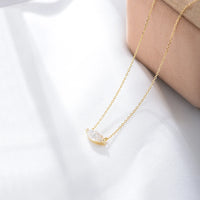 Sterling Silver Marquise Solitaire Necklace