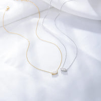 Sterling Silver Marquise Solitaire Necklace