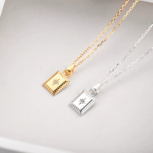 Sterling Silver Square Necklace