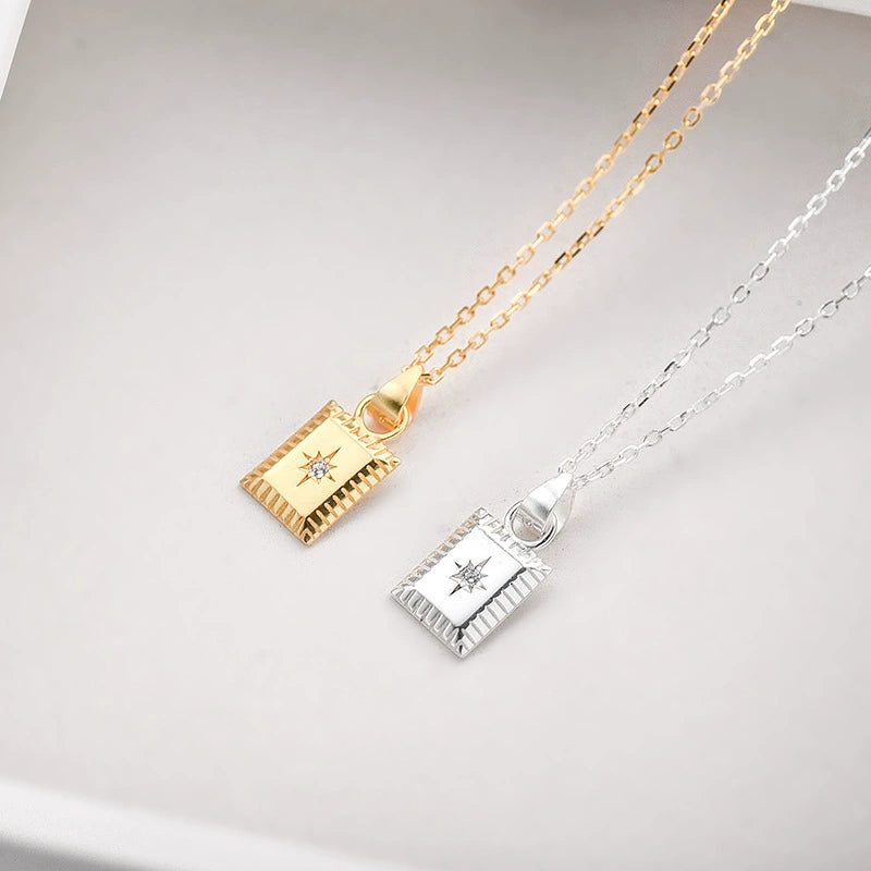 Sterling Silver Square Necklace
