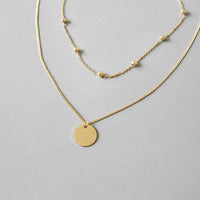 Layered Disc Choker Necklace in Sterling Silver