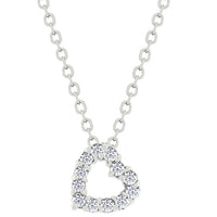 Heart Silhouette Cubic Zirconia Pendant