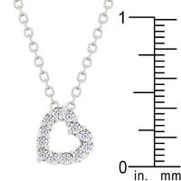 Heart Silhouette Cubic Zirconia Pendant