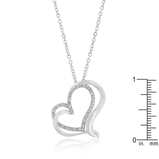 Woven Hearts Pendant Necklace