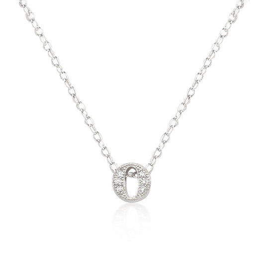 Initial O Micro-Pave Pendant