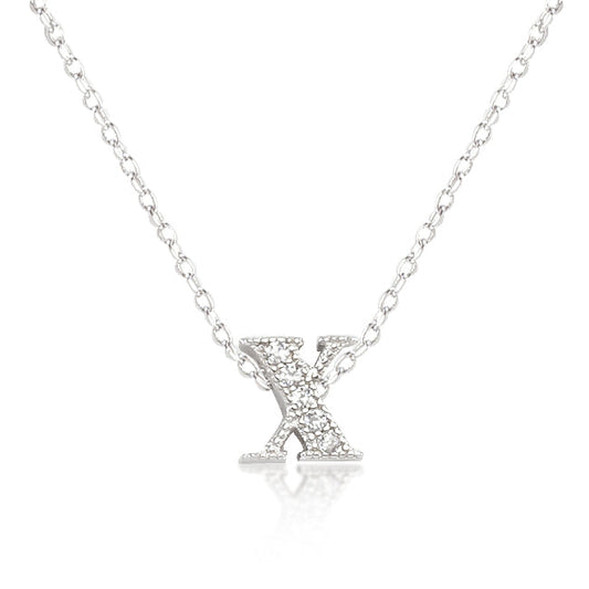 Initial X Micro-Pave Pendant