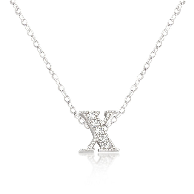 Initial X Micro-Pave Pendant