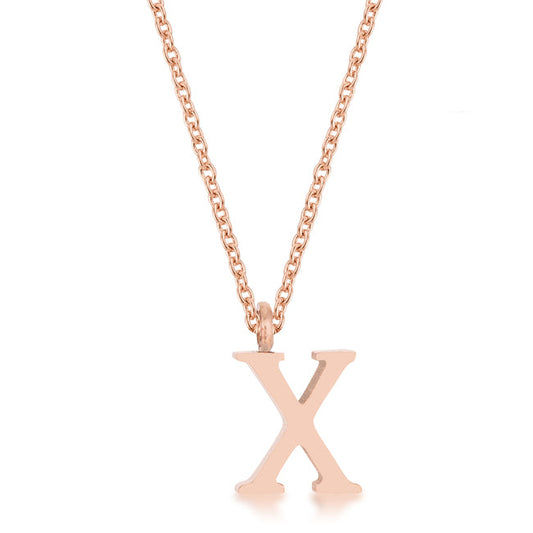 Elaina Rose Gold Initial Necklace