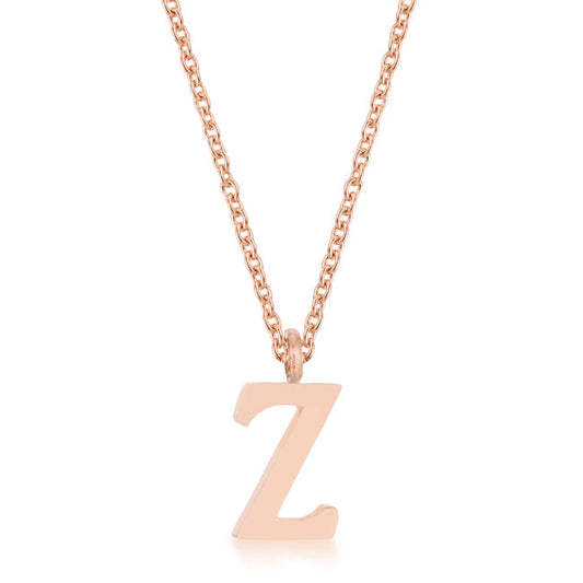 Elaina Rose Gold Z Initial Necklace