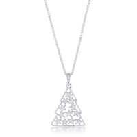 0.2 ct Crystal Rhodium Christmas Tree Pendant