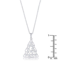 0.2 ct Crystal Rhodium Christmas Tree Pendant