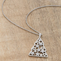 Crystal Rhodium Christmas Tree Pendant