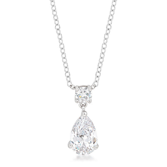Pear Chandelier Cubic Zirconia Pendant