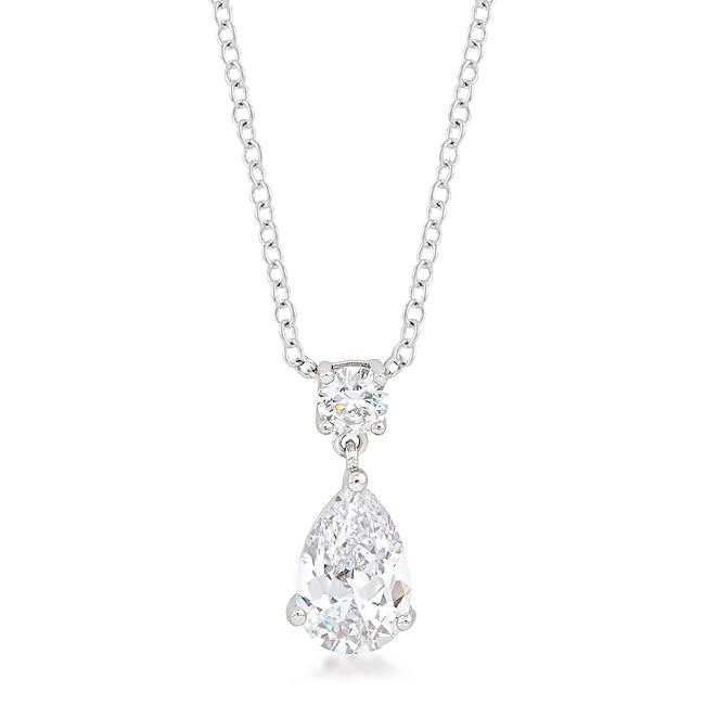 Pear Chandelier Cubic Zirconia Pendant