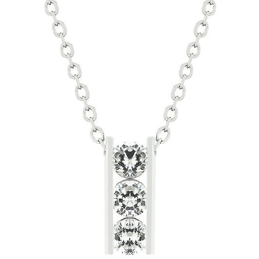 Triplet Cubic Zirconia Pendant
