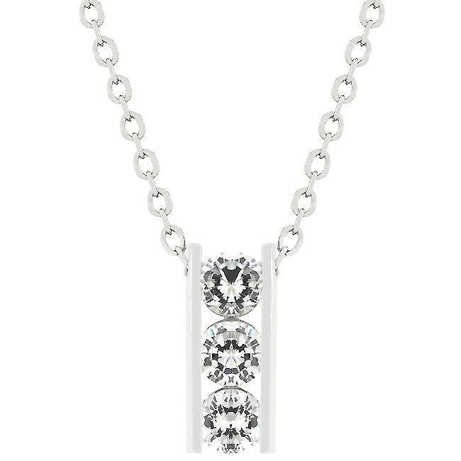 Triplet Cubic Zirconia Pendant