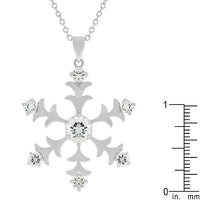 Rhodium Snowflake Pendant