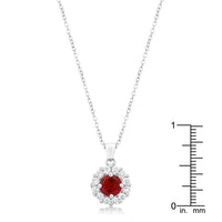 Bella Bridal Pendant, Ruby Red