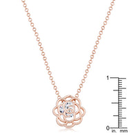 Maya 1.28ct Crystal Rose Gold Drop Pendant