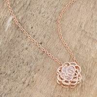Maya 1.28ct Crystal Rose Gold Drop Pendant