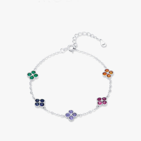Sterling Silver Leaf Clover Bracelet