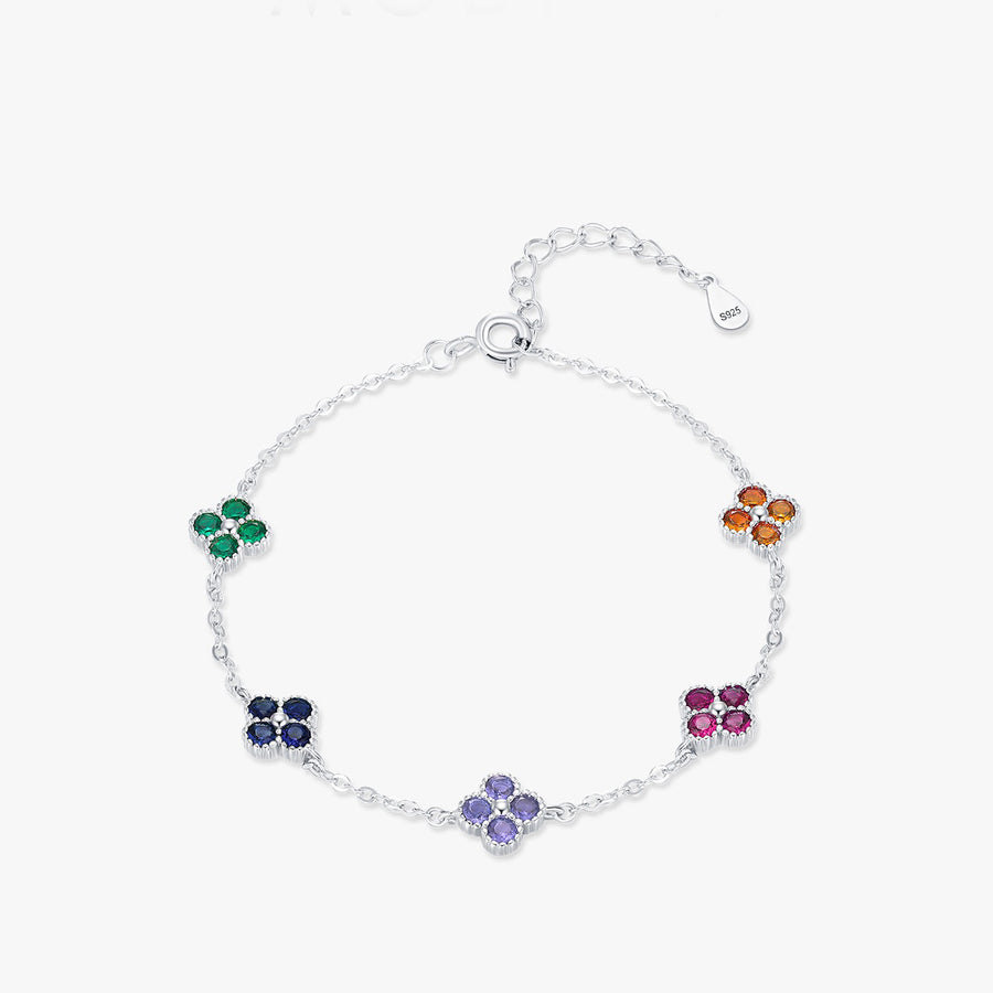 Sterling Silver Leaf Clover Bracelet