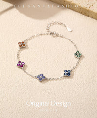Sterling Silver Leaf Clover Bracelet