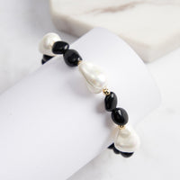 Gold Plated Shell Pearl Bracelet