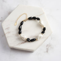 Gold Plated Shell Pearl Bracelet