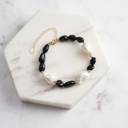 Gold Plated Shell Pearl Bracelet