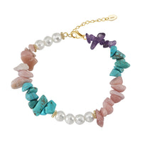 Colorful Shell Pearl and Gemstone Bracelet