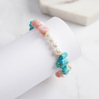 Colorful Shell Pearl and Gemstone Bracelet