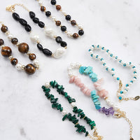 Colorful Shell Pearl and Gemstone Bracelet