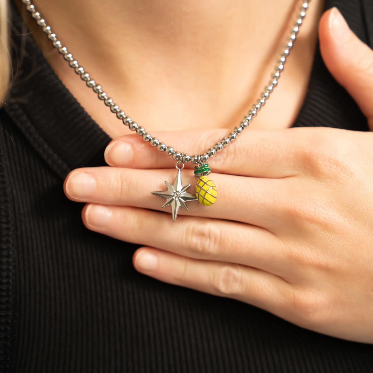 18K Gold PVD Beaded Necklace