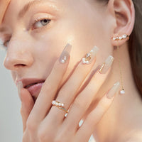 Sterling Silver Natural Pearl Open Ring