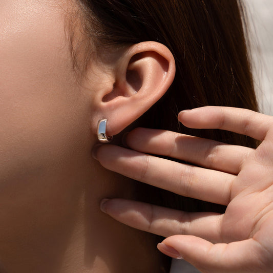 Minimalist Sterling Silver Hoop Earrings