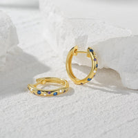 Sterling Silver Cubic Zirconia Hoop Earrings