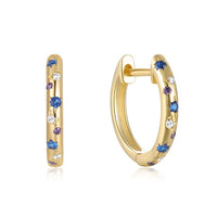 Sterling Silver Cubic Zirconia Hoop Earrings